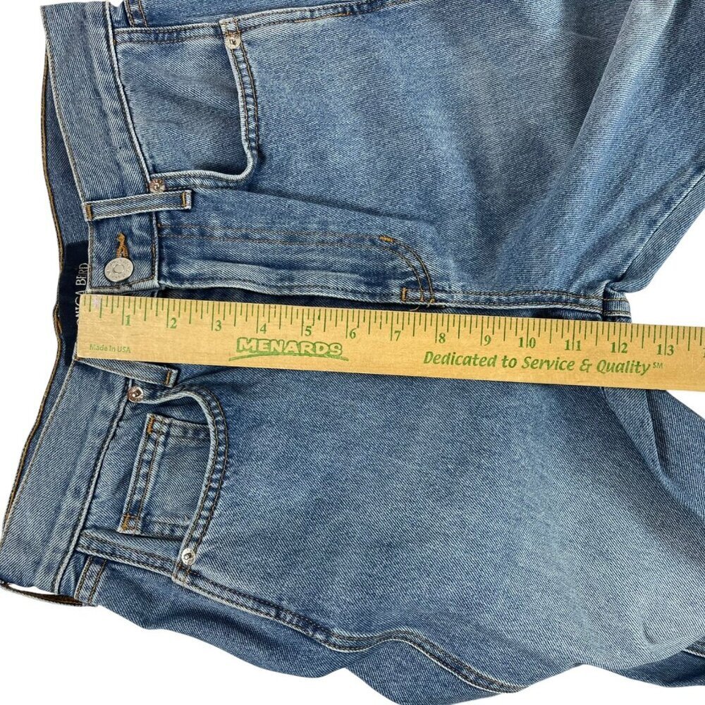 Veronica Beard Taylor Wide Leg Crop Jeans Womens 27 High Rise Blue Raw Hem - Picture 9 of 12